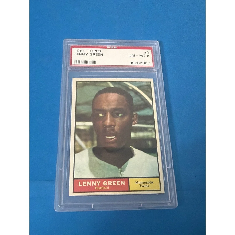 1961 Topps Lenny Green #4 Minnesota Twins PSA 8 NM-MT Vintage Baseball Card